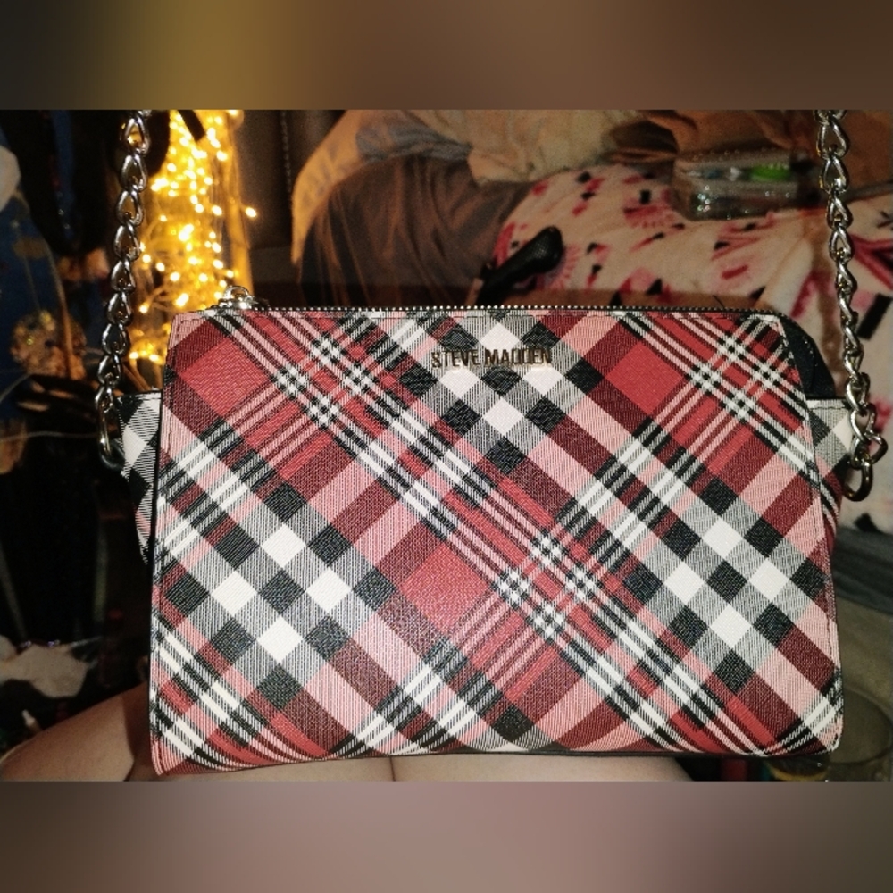 Steve Madden Blexi Plaid Crossbody Bag BNWOT - Picture 5 of 7